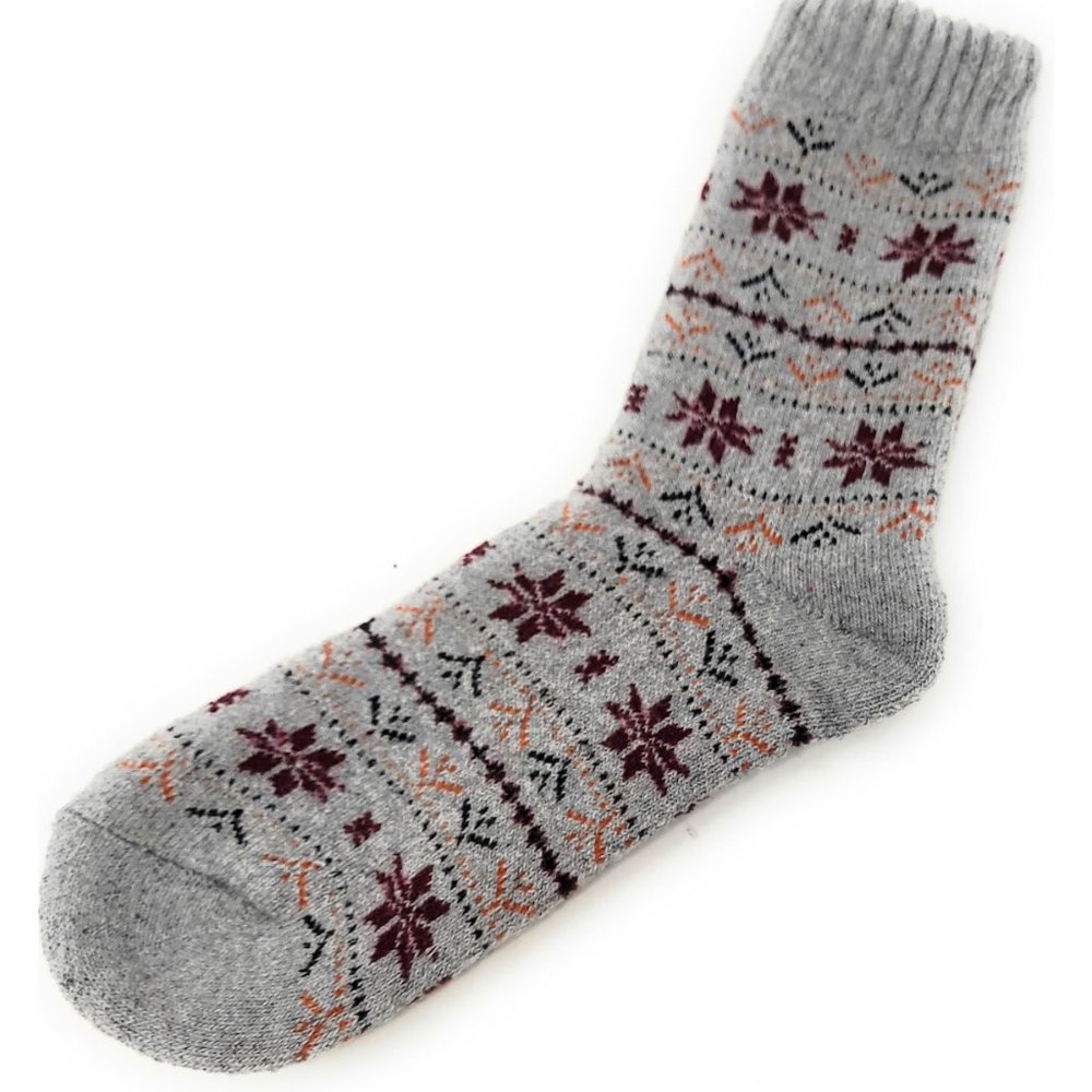 Women Blend Lamb Wool Crew Socks, Thermal Warm Winter Hiking Boot Sock, 6 Pairs - Picture 3 of 5